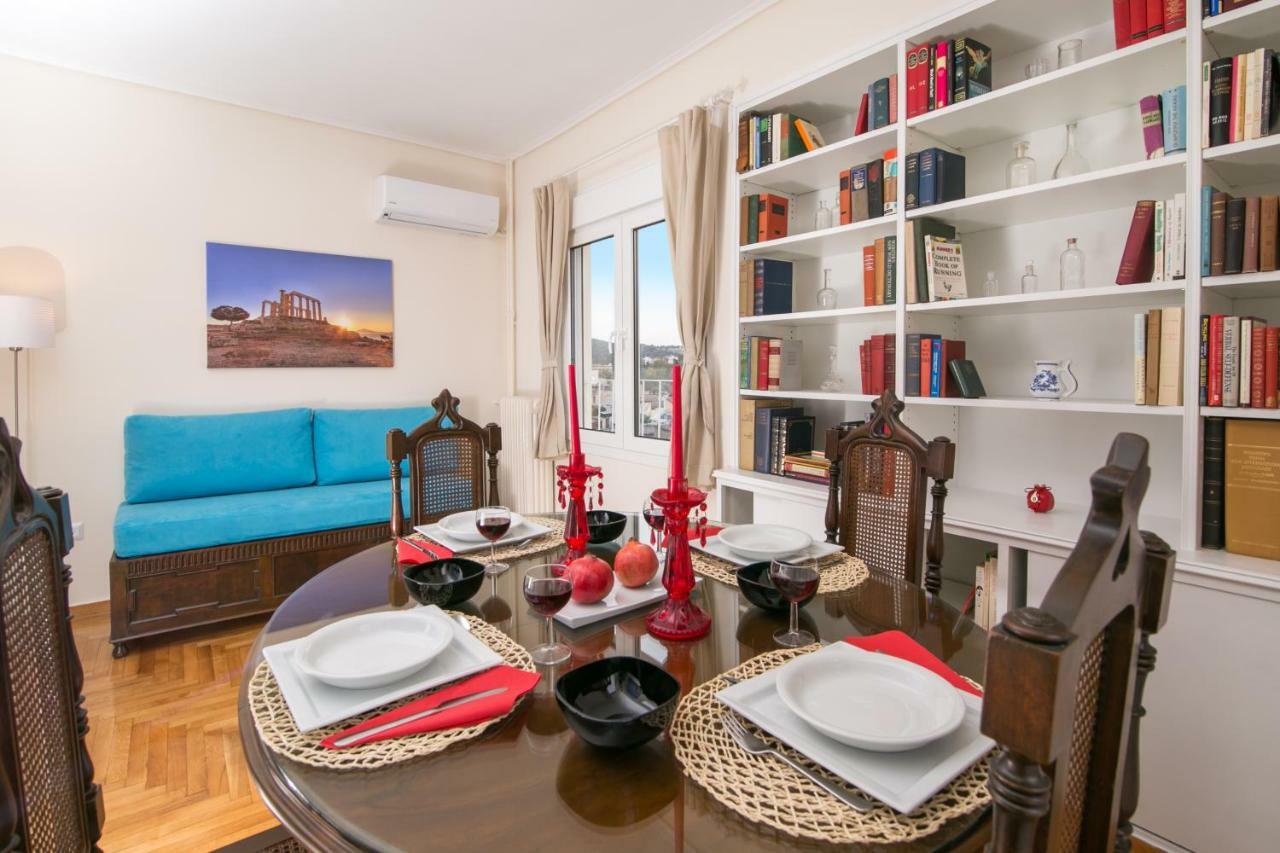 Ferienwohnung Magnificent Luxury Retrostyle Flat Acropolis View Athen Exterior foto